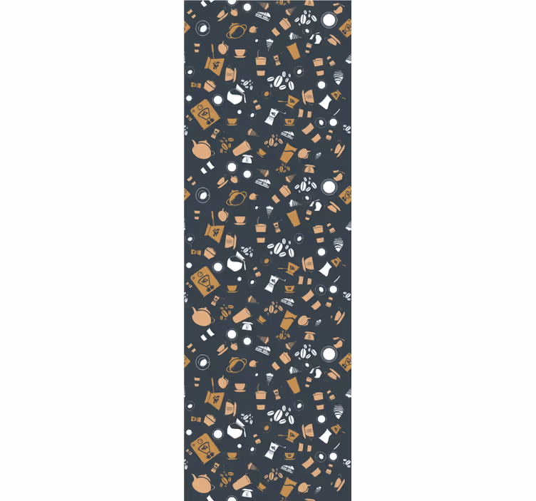 Dining room wallpaper with coffee patterns - TenStickers