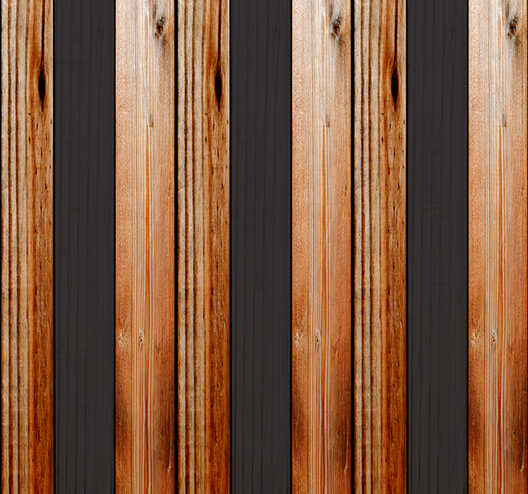 Wooden Pattern Striped Wallpaper - TenStickers