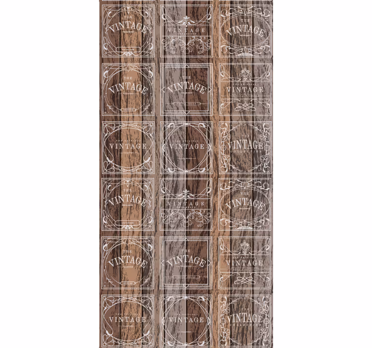 Stamped Barrels vintage wallpaper - TenStickers