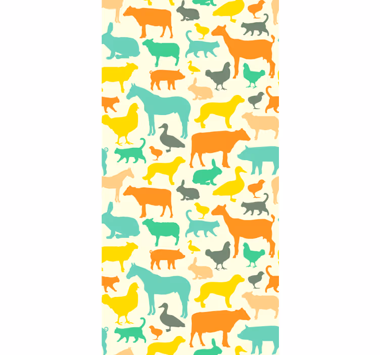 Animal wallpaper animal silhouettes - TenStickers