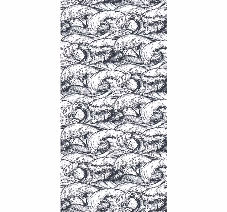 Ocean Waves Pattern nature wallpaper - TenStickers