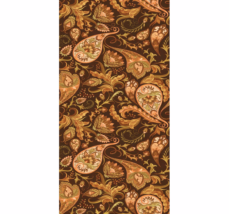 Ornate Botanical Motifs ornamental flower wallpaper - TenStickers