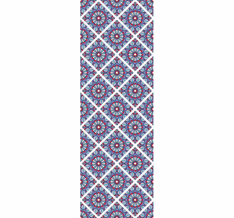 Geometric Floral Elegance ornamental flower wallpaper - TenStickers