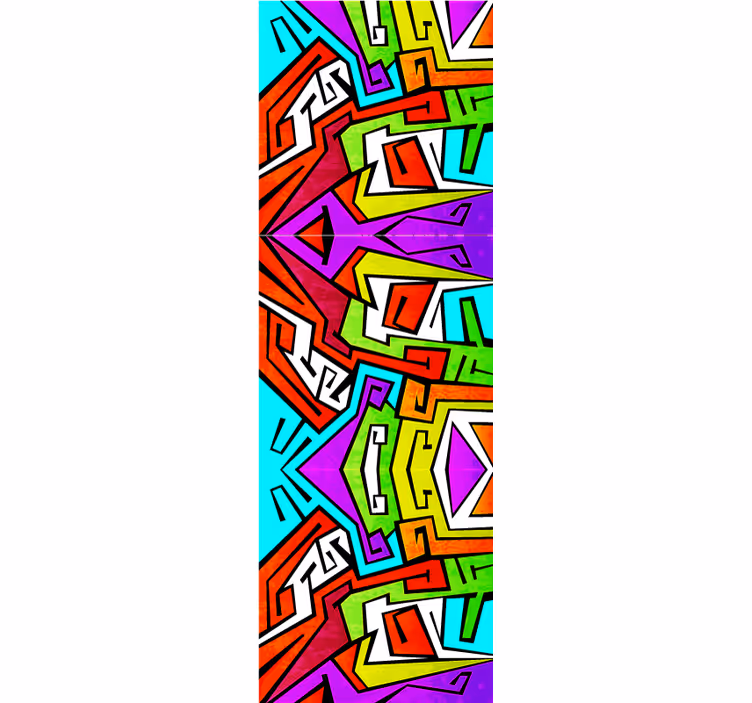 Teenage bedroom wallpaper geometric vibrancy - TenStickers