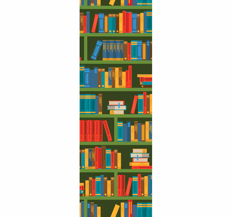 Bookshelf Illusion alphabet wallpaper - TenStickers