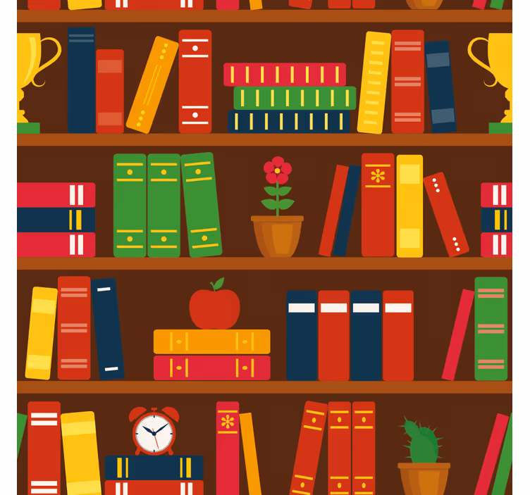 Home library Home office wallpaper - TenStickers