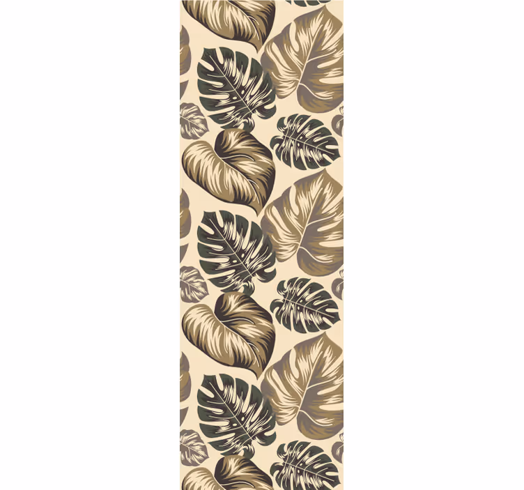 Monochrome Foliage leaf wallpaper - TenStickers