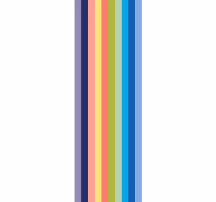 Horizontal striped wallpaper in vibrant striped pattern - TenStickers
