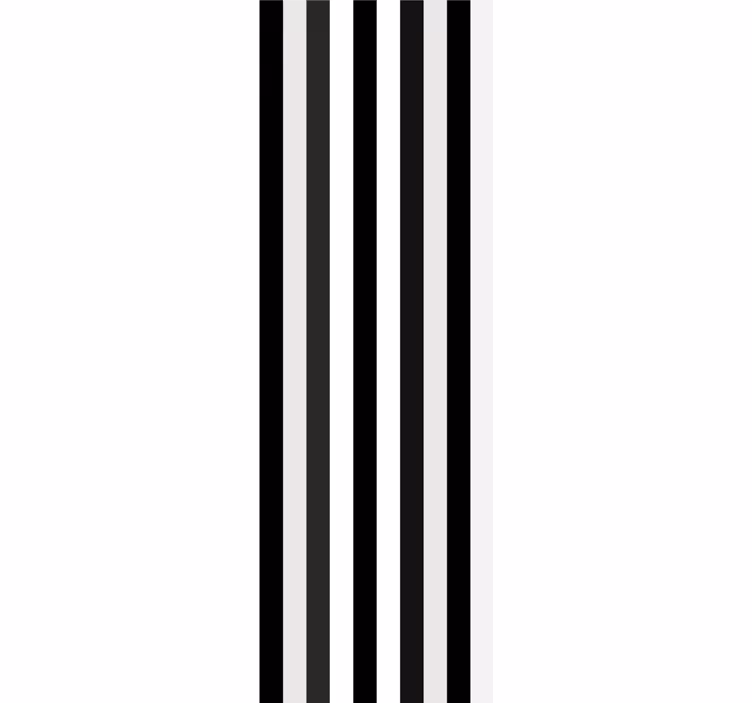 Linear Monochrome horizontal striped wallpaper - TenStickers