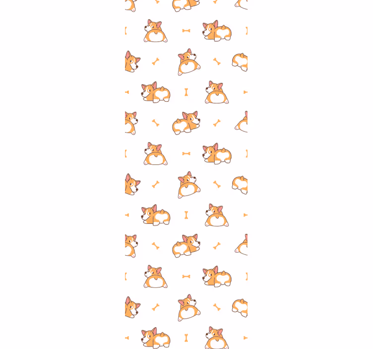 Playful Corgis dogs wallpaper - TenStickers