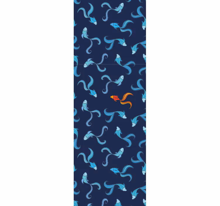 Aquatic Fauna Patterns fish wallpaper - TenStickers