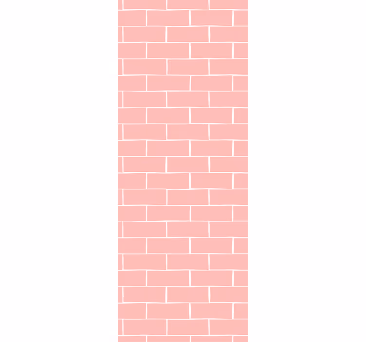 Brick wallpaper in pink brick pattern - TenStickers
