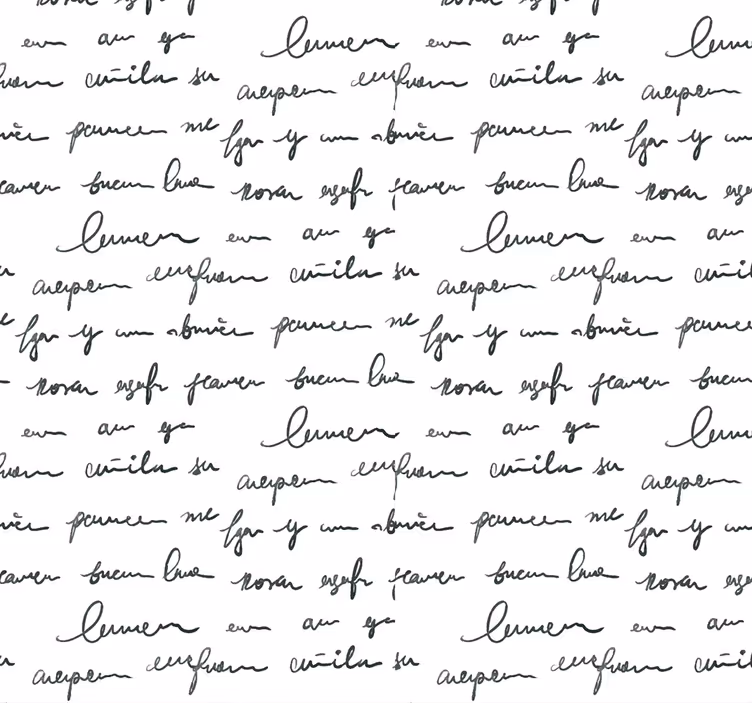 Cursive Script Imagery alphabet wallpaper - TenStickers