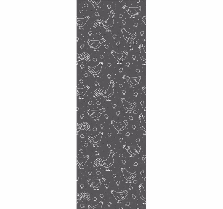 Hen Motif Pattern animal wallpaper - TenStickers