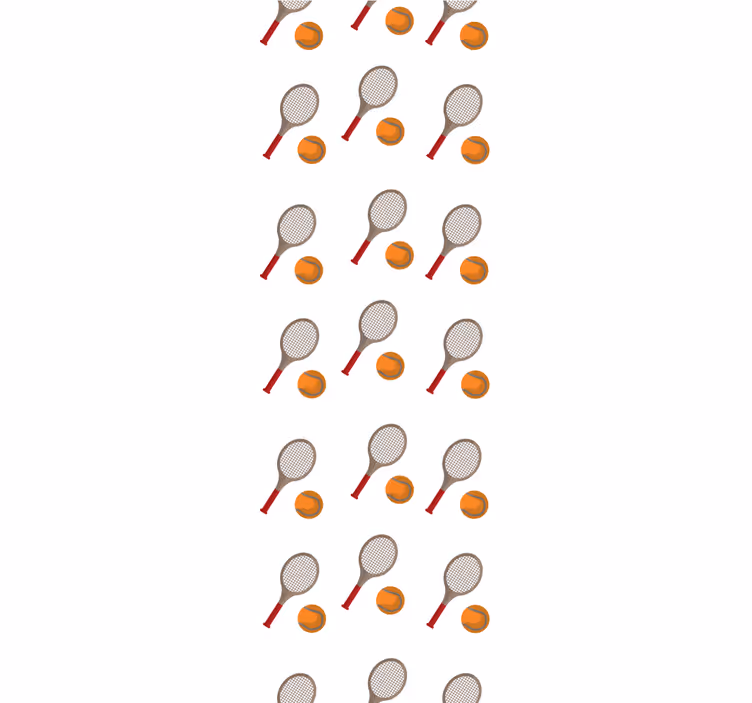 Teenage bedroom wallpaper tennis inspired - TenStickers