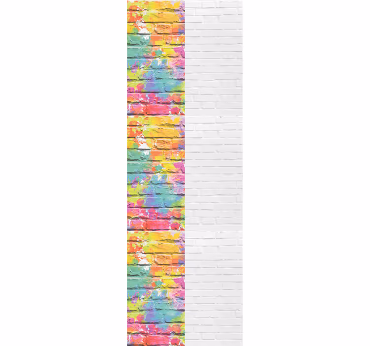 Brick wallpaper in vibrant colorful patterns - TenStickers
