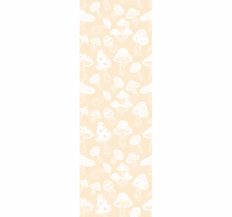 Beige mushrooms designs Flower Wallpaper - TenStickers