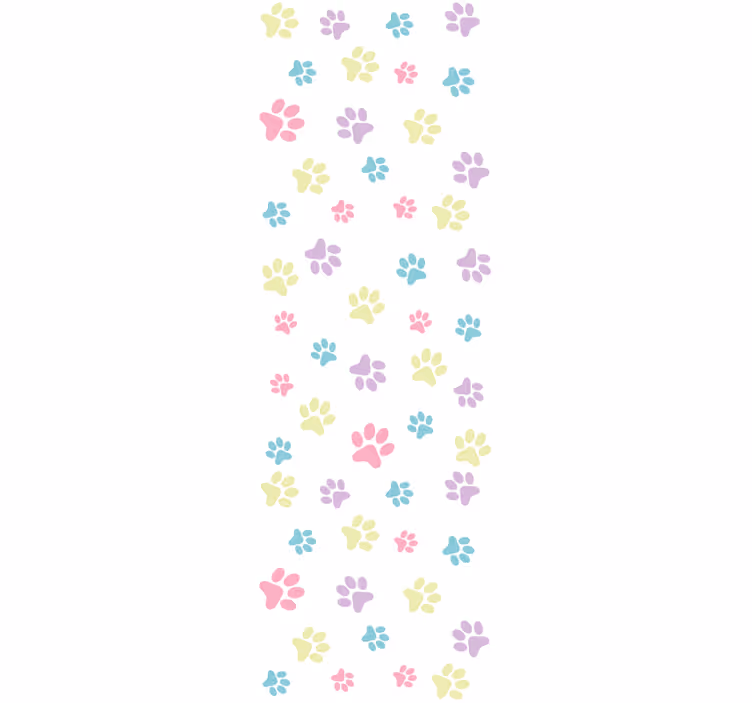 Paw Pattern Play dogs wallpaper - TenStickers