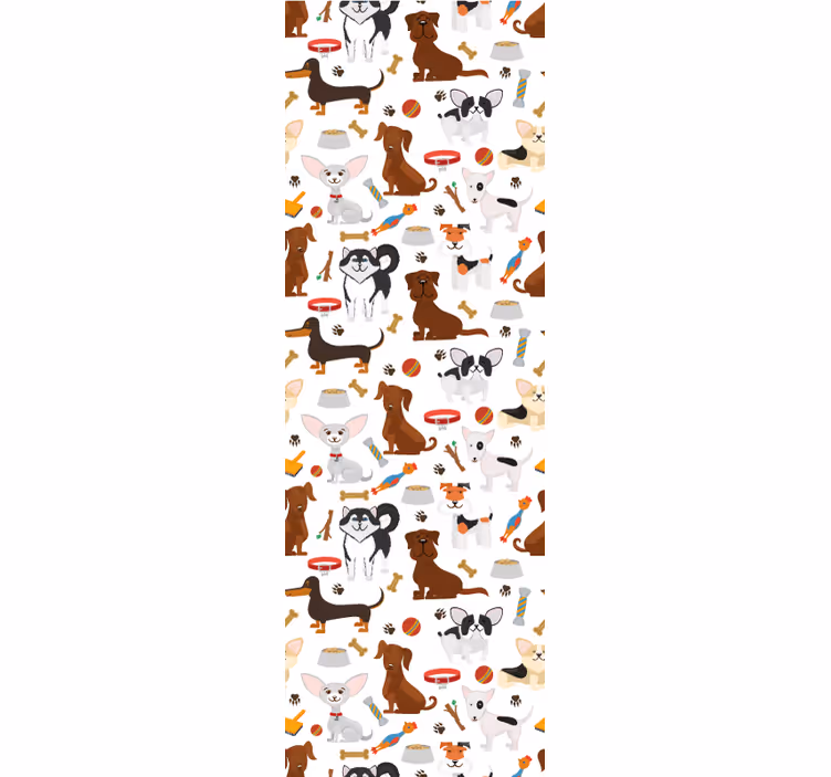 Canine Characters dogs wallpaper - TenStickers