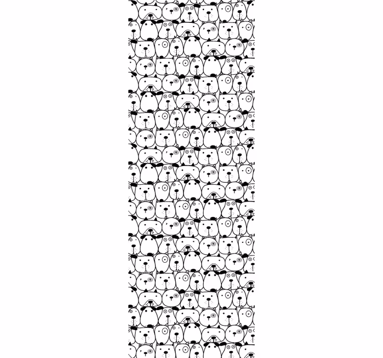 Sketched Felines cat wallpaper - TenStickers