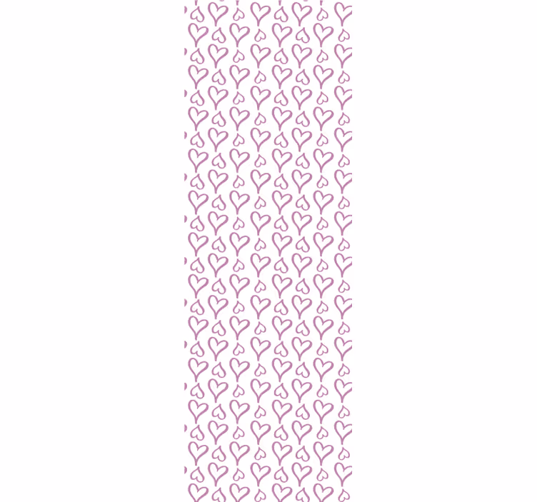 Playful Heart Motif ornamental wallpaper - TenStickers