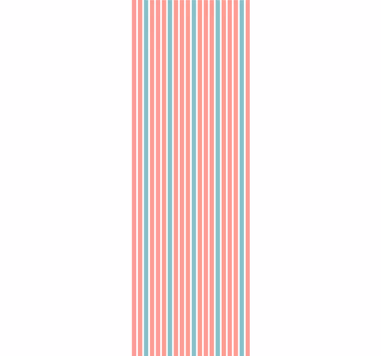 Horizontal striped wallpaper striped bedroom ambiance - TenStickers