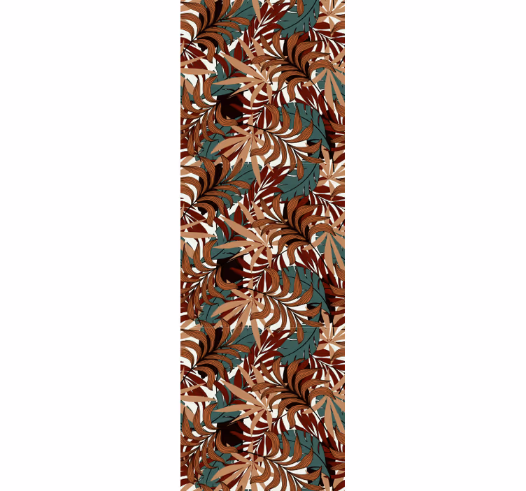 Abstract Botanical Mural leaf wallpaper - TenStickers