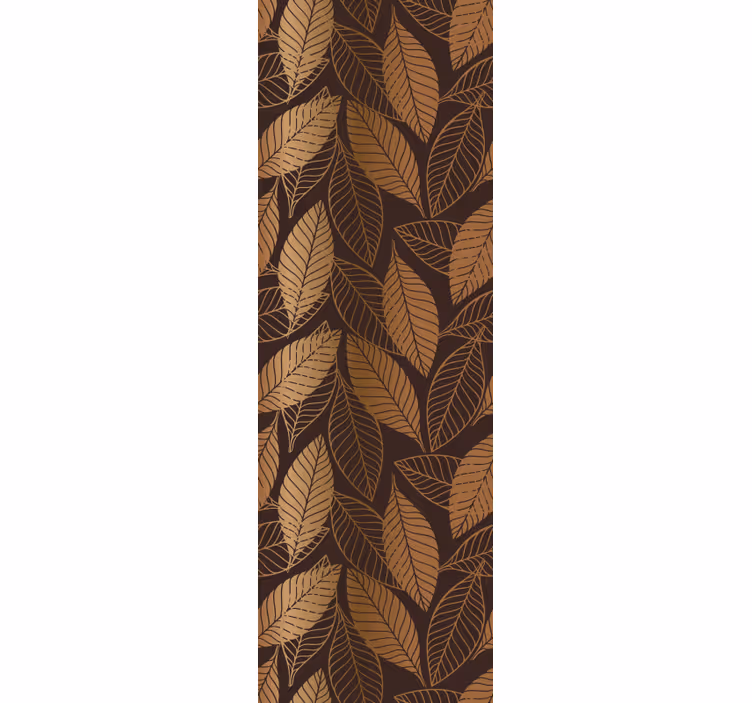 Leaf wallpaper with autumn leaf design - TenStickers