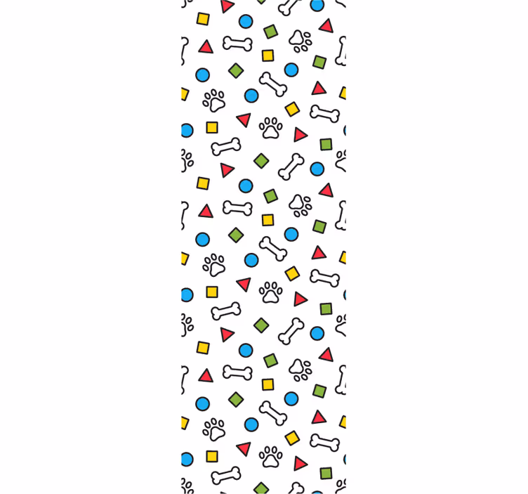 Playful Pet Motifs dogs wallpaper - TenStickers
