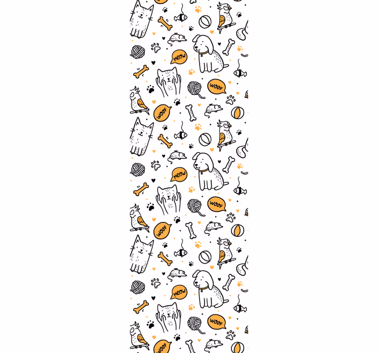 Pet Doodle Art animal wallpaper - TenStickers