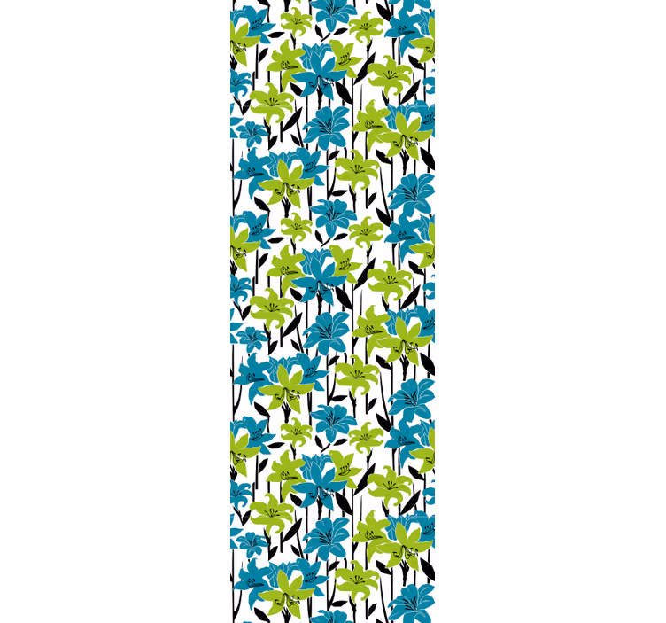 Colorful Floral Bloom flower wallpaper - TenStickers