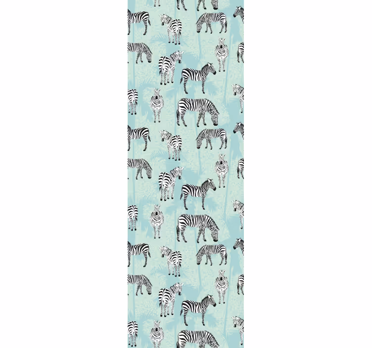Zebra wallpaper with striking zebra patterns - TenStickers