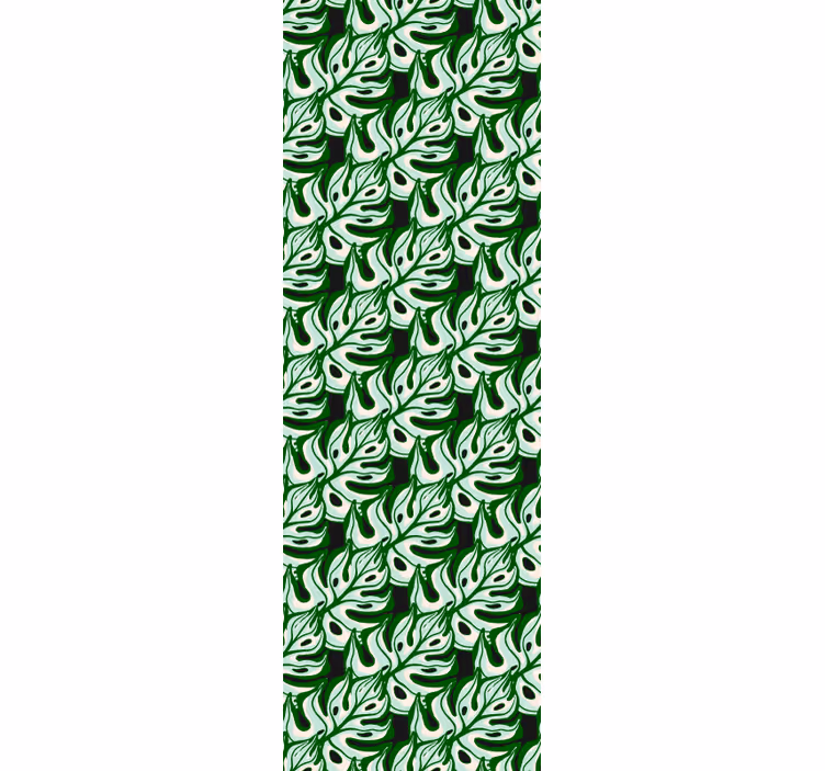 Leafy Green Motif leaf wallpaper - TenStickers