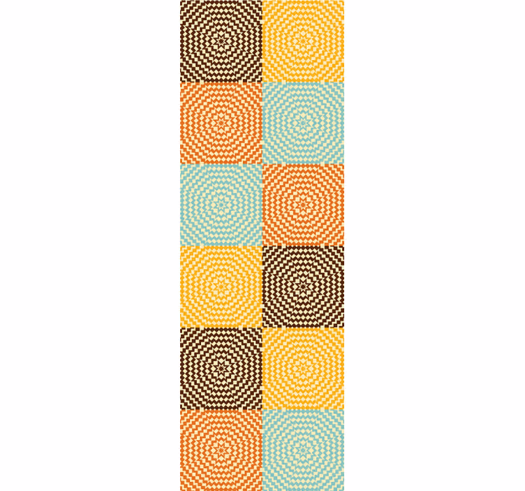 Geometric Spiral Blocks geometric wallpaper - TenStickers