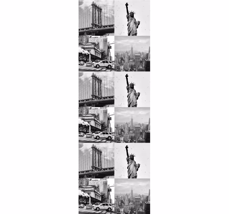 NYC grey collage  New York Wallpaper - TenStickers