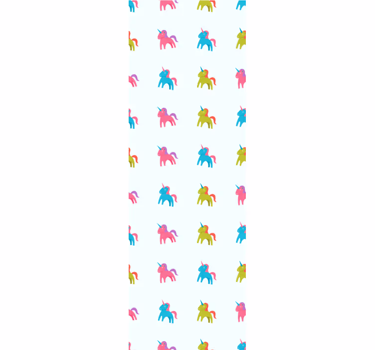Colorful Unicorns animal wallpaper - TenStickers