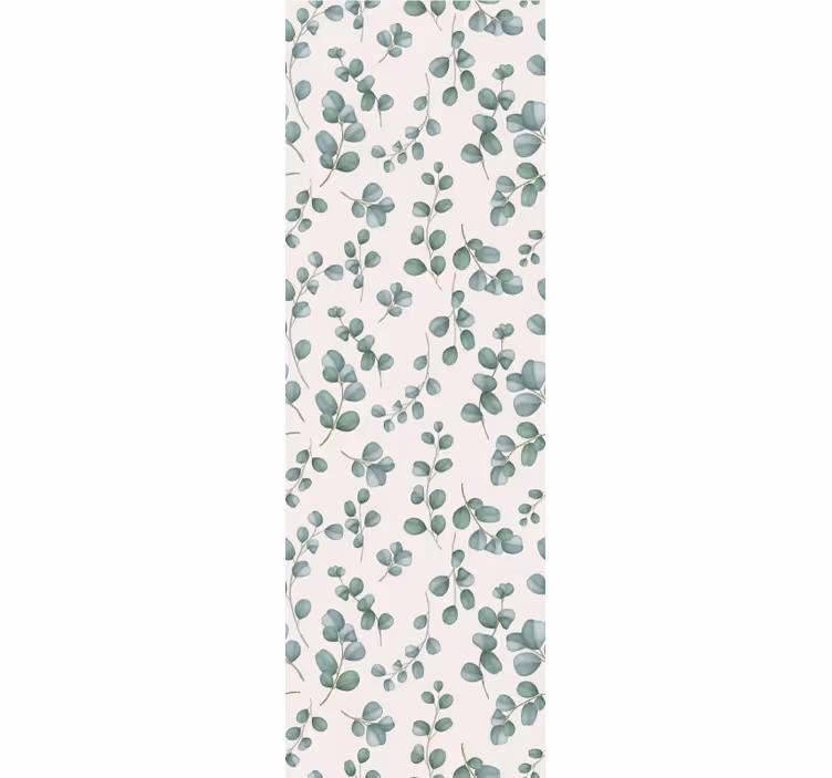 Watercolor leaves over beige Flower Wallpaper - TenStickers