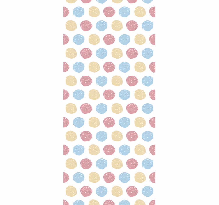 Polka dot wallpaper in charming polka dotted motif - TenStickers