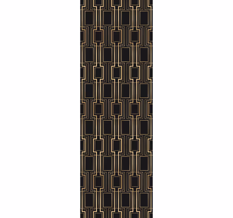 Golden and black deco triangle wallpaper - TenStickers