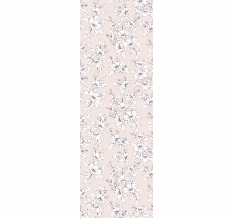 Elegant beige composition flower wallpaper - TenStickers