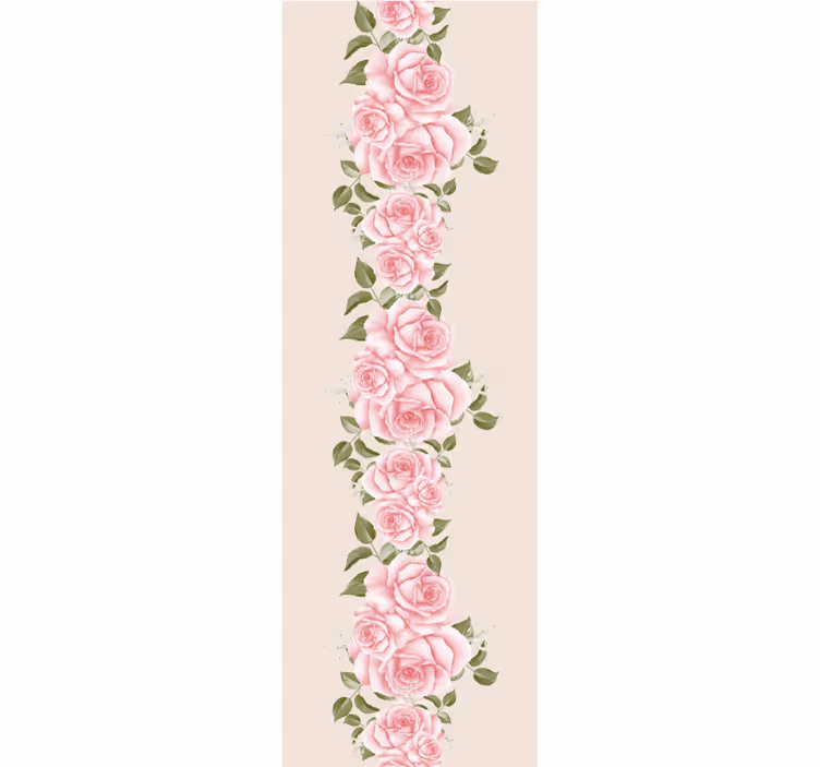 Floral Stripe Accent flower wallpaper - TenStickers