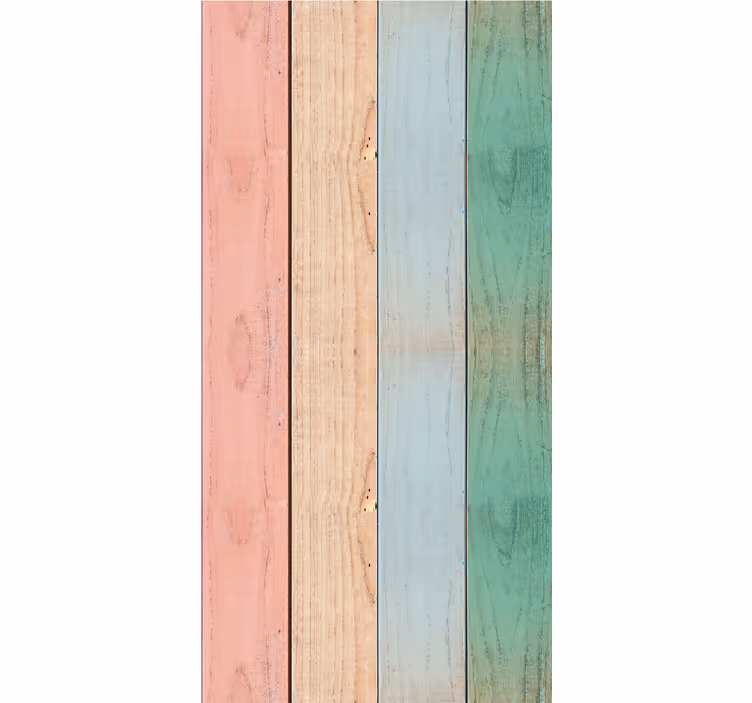 Pastel Plank Patterns wood effect  wallpaper - TenStickers