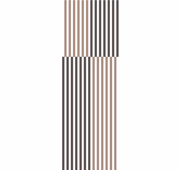 Stylish beige and brown design striped wallpaper - TenStickers