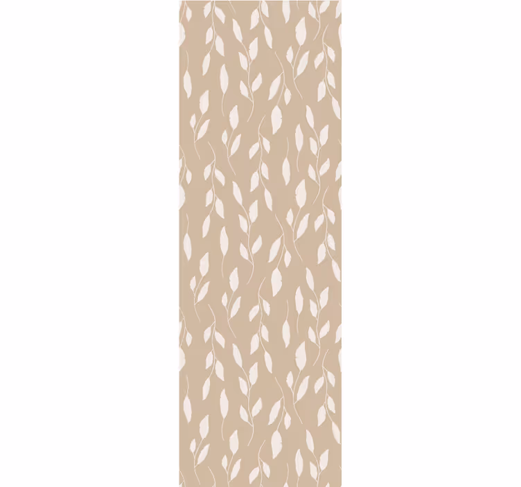 Leaf wallpaper beige delicate pattern - TenStickers