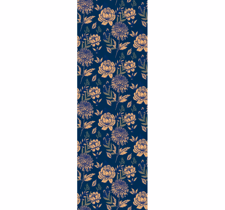 French Provincial blue and yellow wallpaper - TenStickers