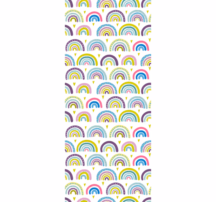 Colored rainbow pattern Kids wallpaper - TenStickers