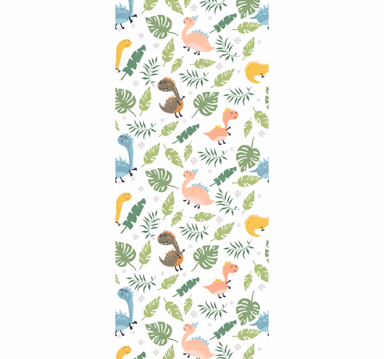 Baby jungle scene dinosaurs wallpaper - TenStickers