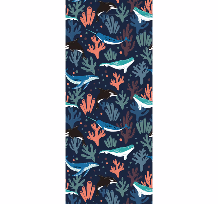 Underwater Scene fish wallpaper - TenStickers
