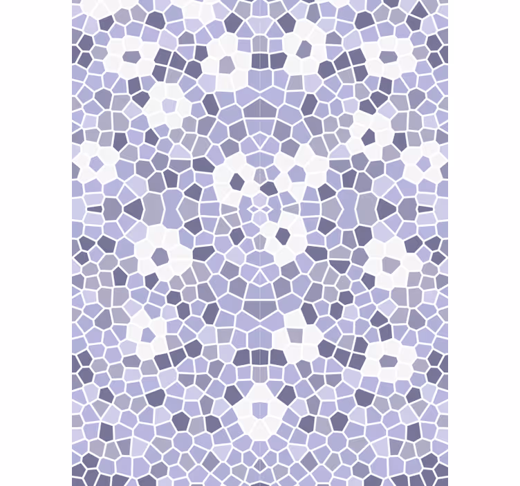 Mosaic Floral Pattern tile wallpaper - TenStickers