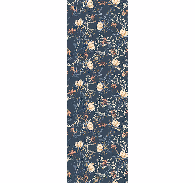'Restore' Midnight style leaf wallpaper - TenStickers